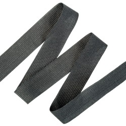 Окантовочная лента-бейка, цвет Чёрный 22мм (на отрез)  в Находке